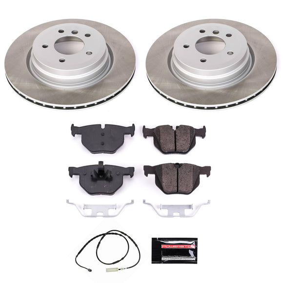 PowerStop Semi-Coated Rotor and Low-Dust Ceramic Brake Pad Kit