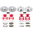 PowerStop Z26 Street Performance Ceramic Brake Pad, Drilled Slotted Rotor, and C