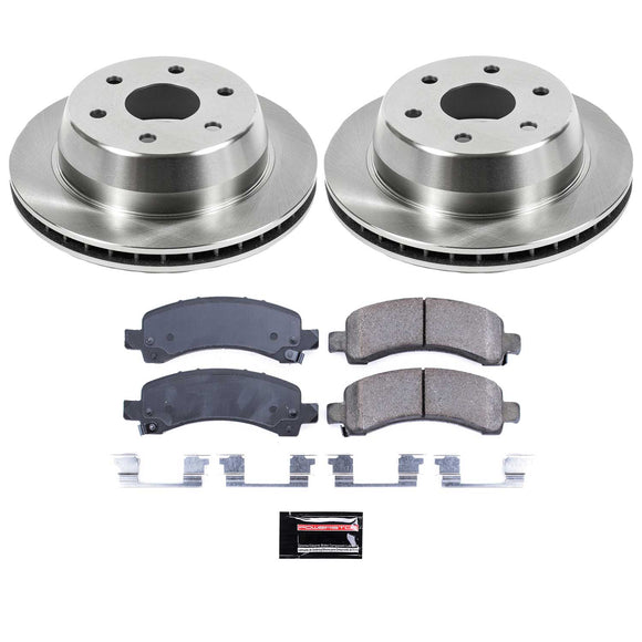 PowerStop OE Stock Replacement Low-Dust Ceramic Brake Pad and Rotor Kit