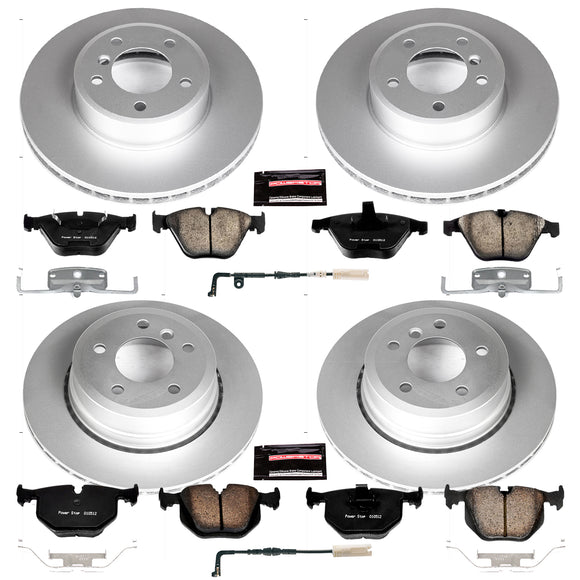 PowerStop Genuine Geomet Coated Rotor and Carbon-Fiber Ceramic Brake Pad Kit