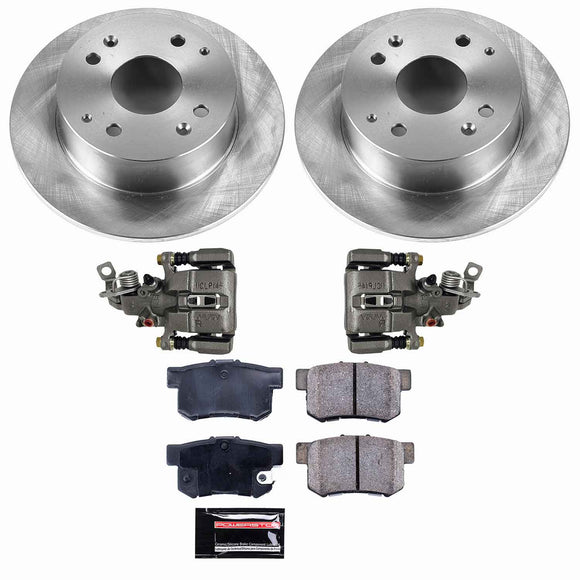 PowerStop OE Stock Replacement Low-Dust Ceramic Brake Pad, Rotor and Caliper Kit