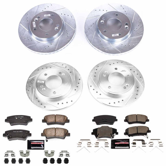 PowerStop Z23 Daily Driver Carbon-Fiber Ceramic Brake Pad and Drilled & Slotted
