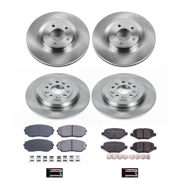 PowerStop OE Stock Replacement Low-Dust Ceramic Brake Pad and Rotor Kit