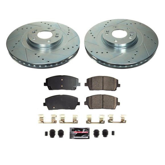 PowerStop Z23 Daily Driver Carbon-Fiber Ceramic Brake Pad and Drilled & Slotted