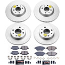PowerStop Genuine Geomet Coated Rotor and Carbon-Fiber Ceramic Brake Pad Kit