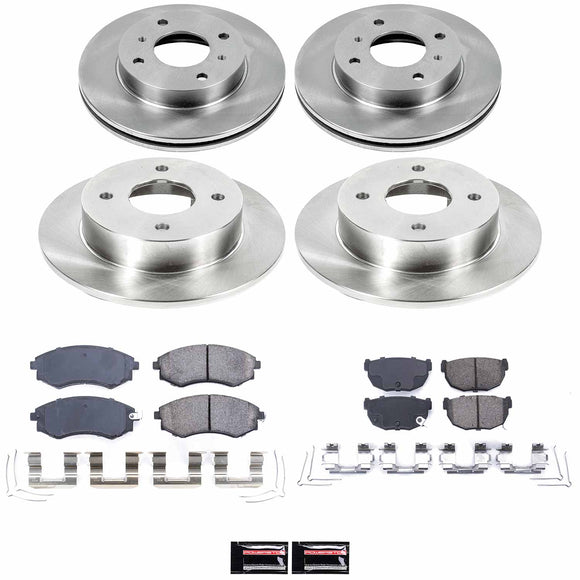 PowerStop OE Stock Replacement Low-Dust Ceramic Brake Pad and Rotor Kit