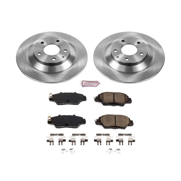 PowerStop OE Stock Replacement Low-Dust Ceramic Brake Pad and Rotor Kit