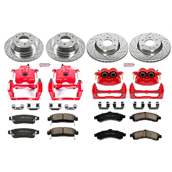 PowerStop Z23 Daily Driver Carbon-Fiber Ceramic Pads Drilled & Slotted Rotor & C