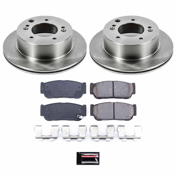 PowerStop OE Stock Replacement Low-Dust Ceramic Brake Pad and Rotor Kit