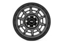 17x9 Rough Country 85 Series Gunmetal/Gray Wheel 5x4.5 ET-12 CB3.17