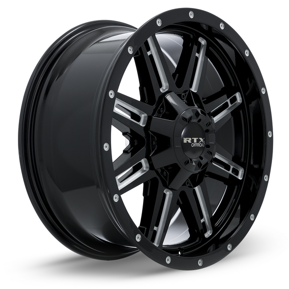 17x8 RTX Ravine Black Milled 5x135/139.7 ET0 wheel/rim