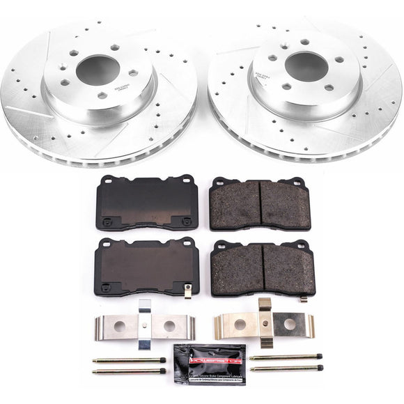 PowerStop Z23 Daily Driver Carbon-Fiber Ceramic Brake Pad and Drilled & Slotted