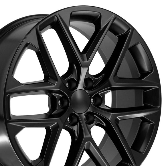 24" Replica CV62 fits Chevrolet Silverado 24 in. x 10 in. Gloss Black