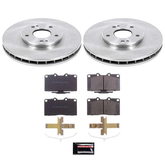 PowerStop OE Stock Replacement Low-Dust Ceramic Brake Pad and Rotor Kit