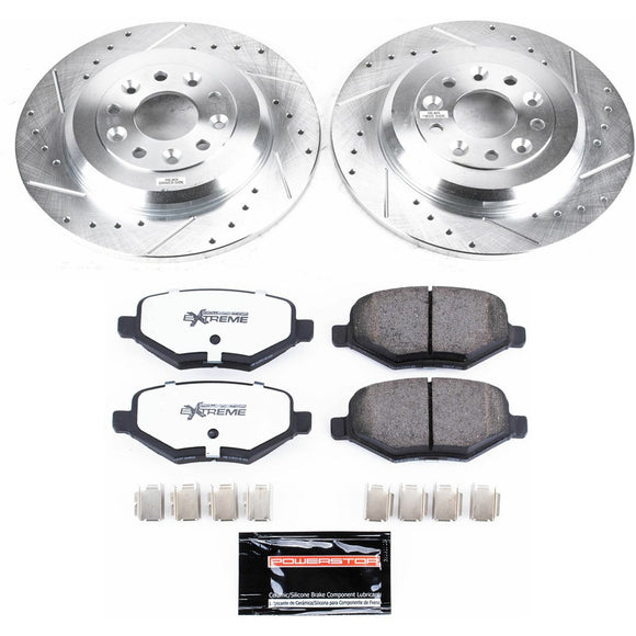PowerStop Z36 Carbon-Fiber Ceramic Brake Pad with Drilled and Slotted Rotor Kit