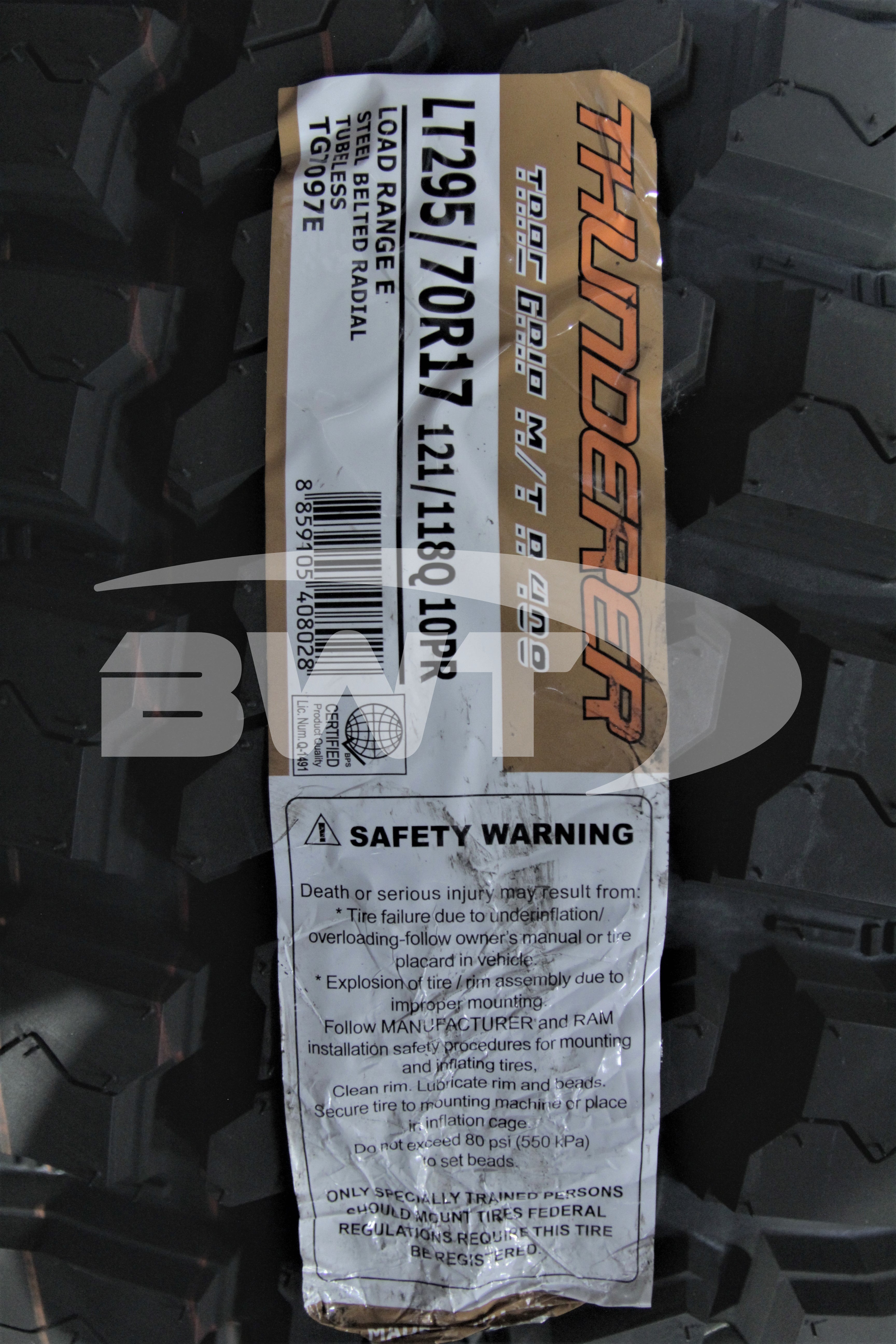 Thunderer TRAC GRIP M/T Tire(s) 295/70R17 BSW LRE 2957017 295/70-17 R17 Mud