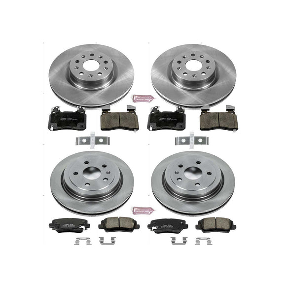 PowerStop OE Stock Replacement Low-Dust Ceramic Brake Pad and Rotor Kit