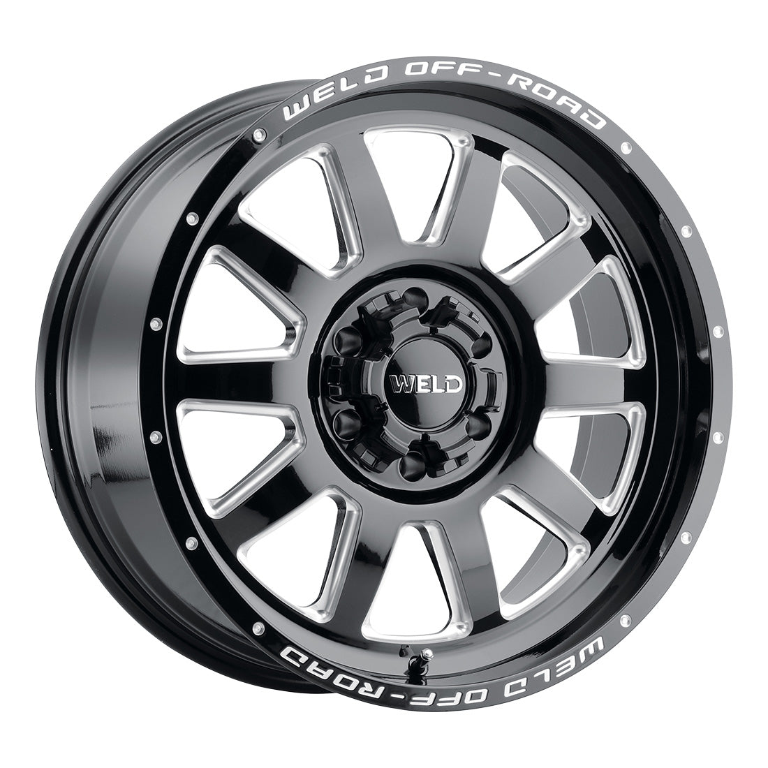 20x9 WELD Off-Road Stealth Black Milled 6x135 6x139.7 6x5.5 ET13 Wheel Rim