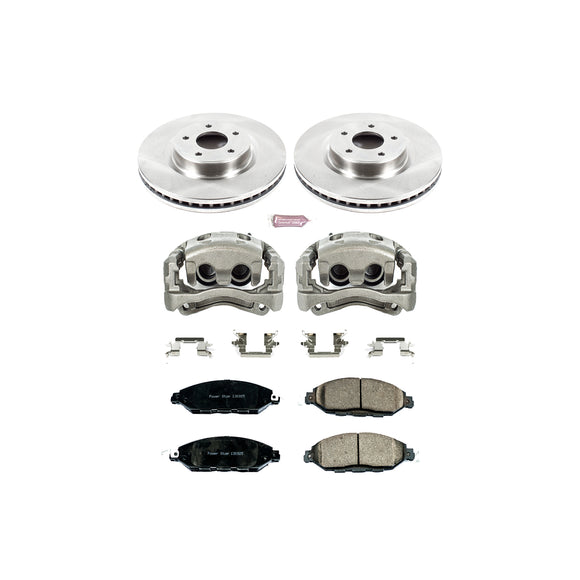PowerStop OE Stock Replacement Low-Dust Ceramic Brake Pad, Rotor and Caliper Kit