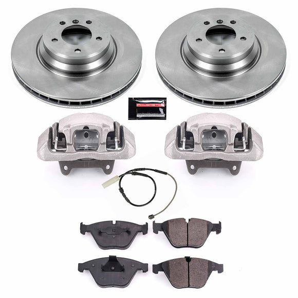 PowerStop OE Stock Replacement Low-Dust Ceramic Brake Pad, Rotor and Caliper Kit