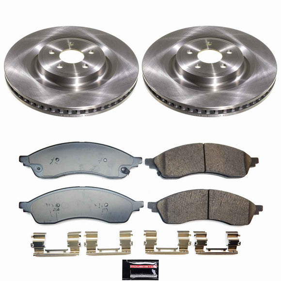 OE Stock Replacement Low-Dust Ceramic Brake Pad and Rotor Kit