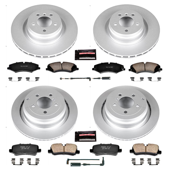 PowerStop Genuine Geomet Coated Rotor and Carbon-Fiber Ceramic Brake Pad Kit