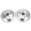 PowerStop Evolution Drilled Slotted Rotors Pair Rear For Lexus IS250