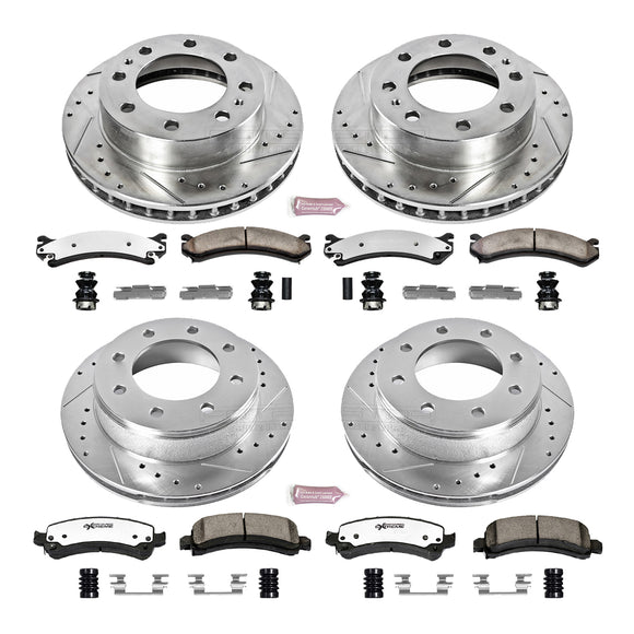 PowerStop Z36 Carbon-Fiber Ceramic Brake Pad with Drilled and Slotted Rotor Kit