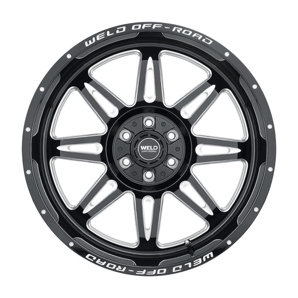 20x12 WELD Off-Road Cheyenne Black Milled 6x135 6x139.7 ET-44 CB106.1 Wheel Rim