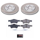 PowerStop Semi-Coated Rotor and Low-Dust Ceramic Brake Pad Kit