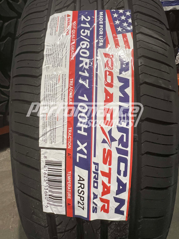 215/60R17 American Roadstar Pro A/S 100H BSW SL 215 60 17 2156017