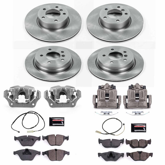 PowerStop OE Stock Replacement Low-Dust Ceramic Brake Pad, Rotor and Caliper Kit