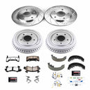 PowerStop Z36 Ceramic Brake Pads with Drilled Slotted Rotors and Drum Shoe Kit