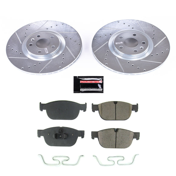 PowerStop Z23 Daily Driver Carbon-Fiber Ceramic Brake Pad and Drilled & Slotted