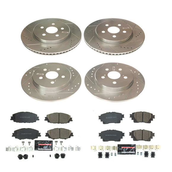 PowerStop Z23 Daily Driver Carbon-Fiber Ceramic Brake Pad and Drilled & Slotted
