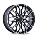 22X10.5 Niche NC277 Calabria 5 Gloss Black Machined 5x115 ET18 Wheel Rim