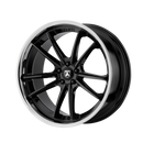 22X10.5 Asanti Black Delta Gloss Black Chrome Lip Wheel/Rim 5x112 ET35-2