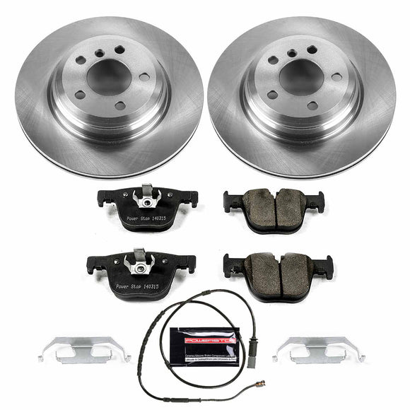 PowerStop OE Stock Replacement Low-Dust Ceramic Brake Pad and Rotor Kit
