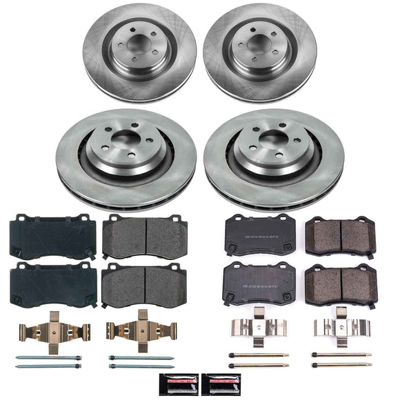 PowerStop OE Stock Replacement Low-Dust Ceramic Brake Pad and Rotor Kit