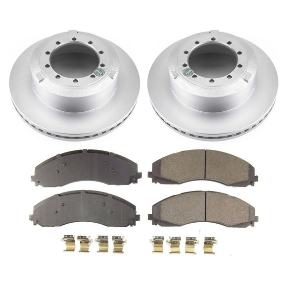 PowerStop Genuine Geomet Coated Rotor and Low-Dust Ceramic Brake Pad Kit