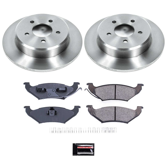 PowerStop OE Stock Replacement Low-Dust Ceramic Brake Pad and Rotor Kit