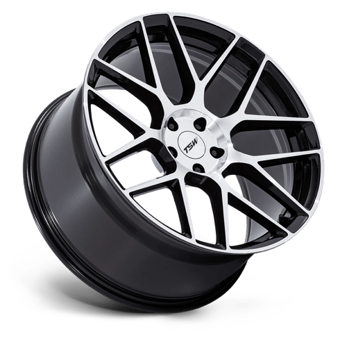 18X8.5 TSW TW002 Lasarthe Gloss Black Machined 5x120 ET35 Wheel Rim