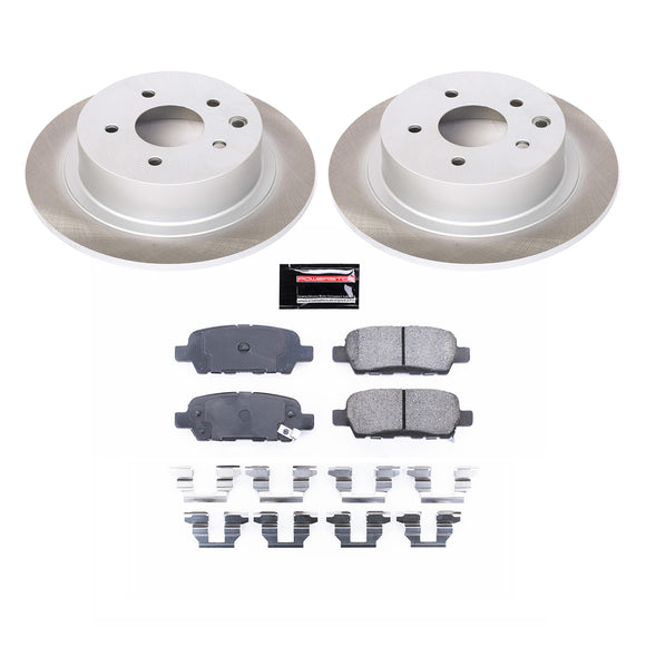 PowerStop Semi-Coated Rotor and Low-Dust Ceramic Brake Pad Kit