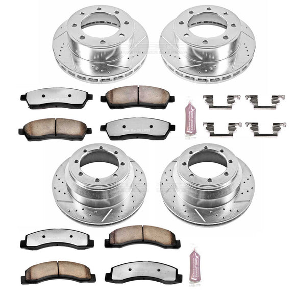 PowerStop Z36 Carbon-Fiber Ceramic Brake Pad with Drilled and Slotted Rotor Kit