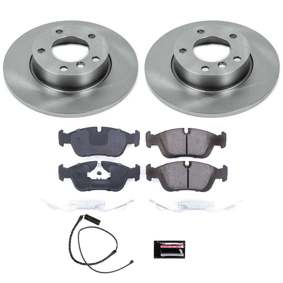 PowerStop OE Stock Replacement Low-Dust Ceramic Brake Pad and Rotor Kit