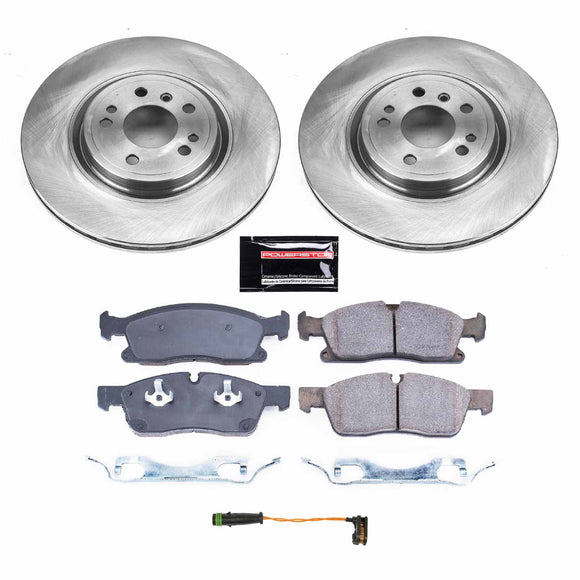 PowerStop OE Stock Replacement Low-Dust Ceramic Brake Pad and Rotor Kit