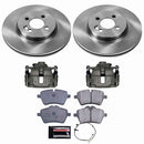PowerStop OE Stock Replacement Low-Dust Ceramic Brake Pad, Rotor and Caliper Kit