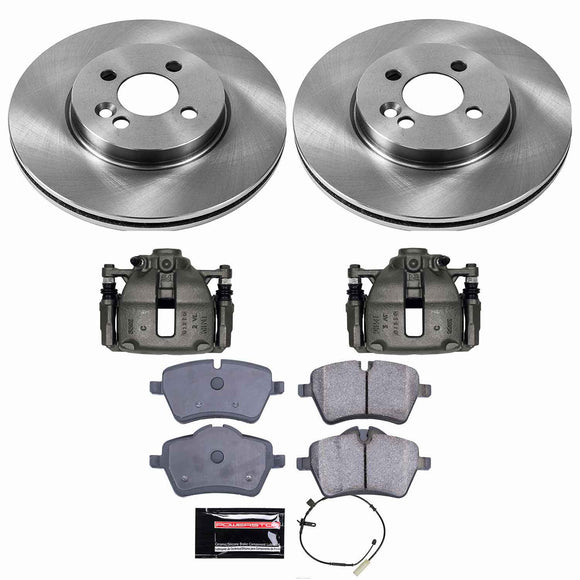 PowerStop OE Stock Replacement Low-Dust Ceramic Brake Pad, Rotor and Caliper Kit