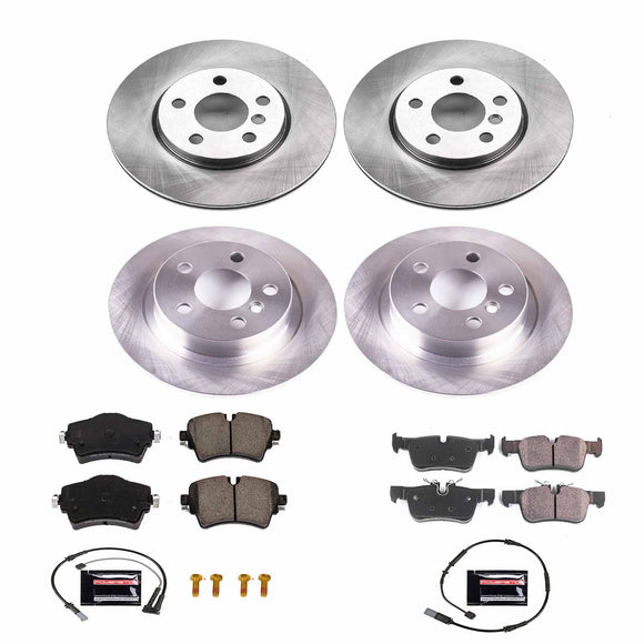 PowerStop OE Stock Replacement Low-Dust Ceramic Brake Pad and Rotor Kit