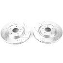 PowerStop Evolution Drilled Slotted Rotors Pair Front For Nissan Rogue